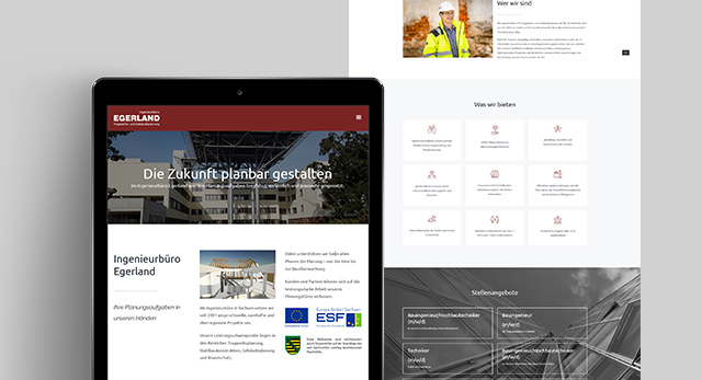 Landingpage erstellen lassen Referenz Ingenieurbüro Egerland